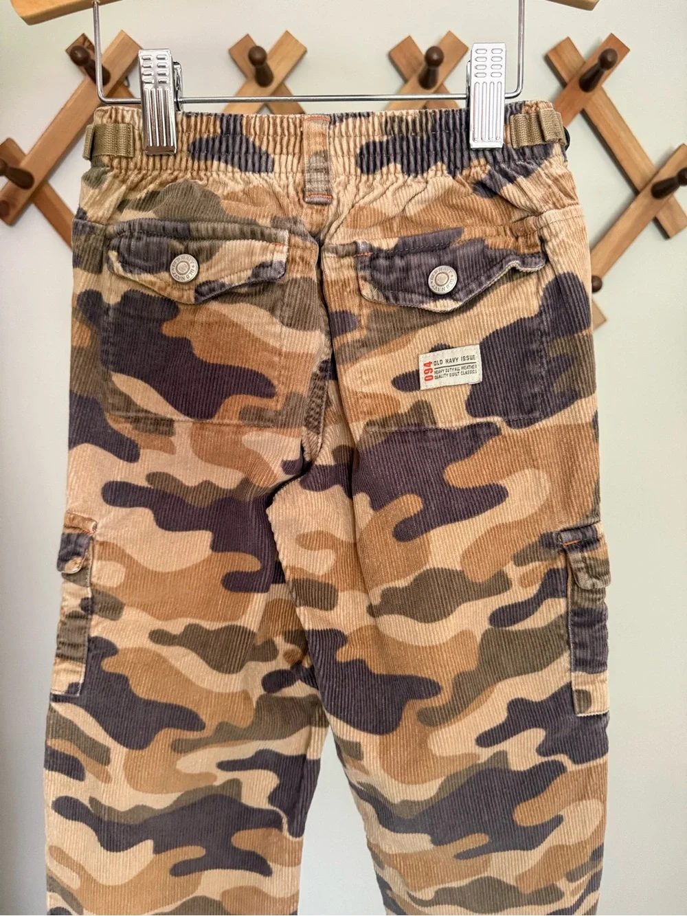 Y2K Old Navy Camo Corduroy Cargo Pant